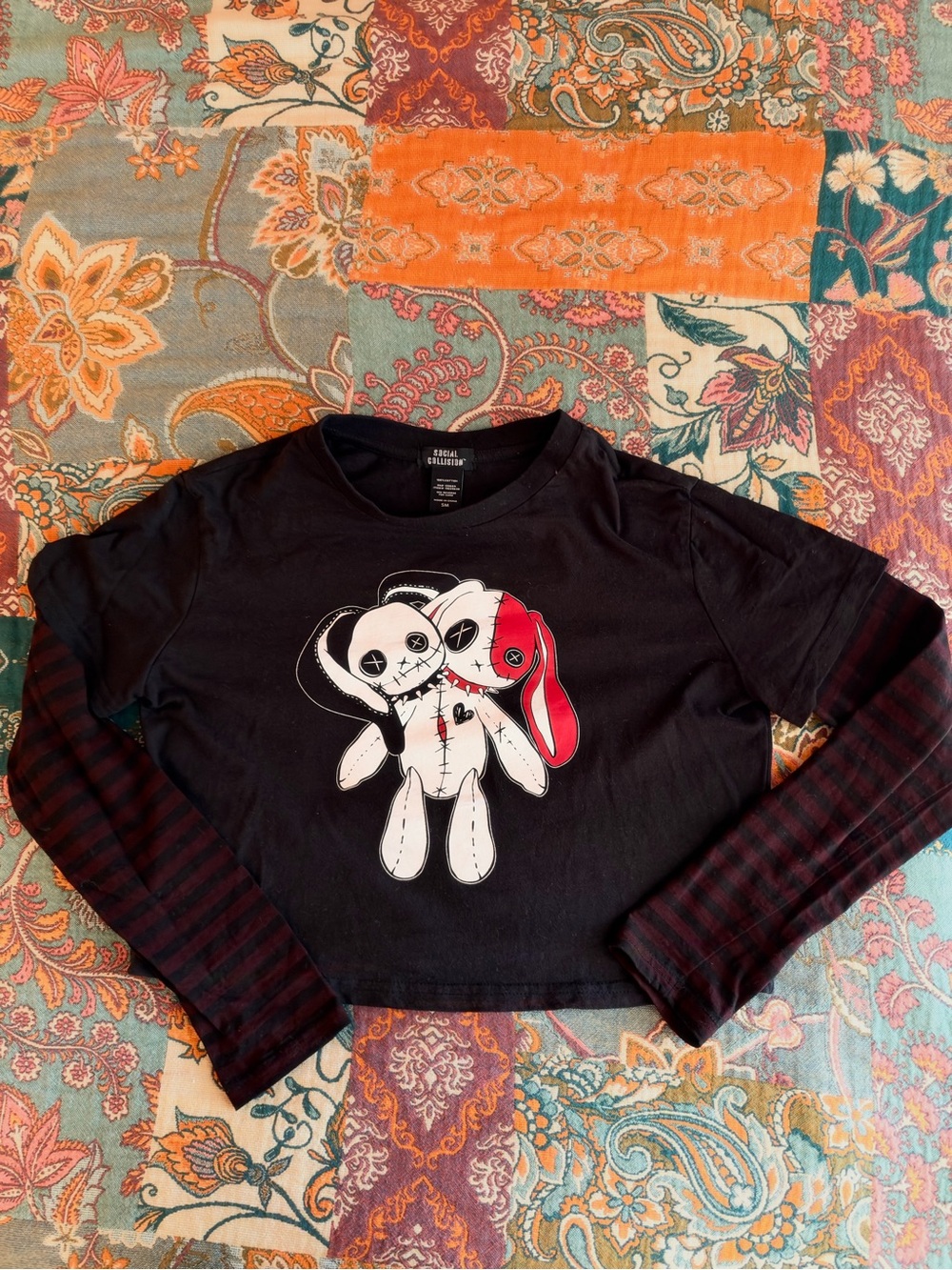 Hot Topic Social Collision Long Sleeve Goth Emo